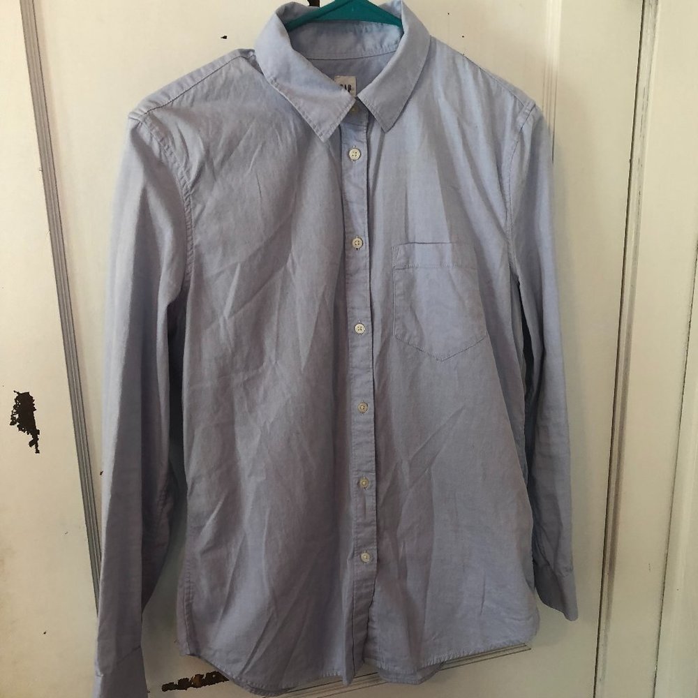 Light Blue Boyfriend Button Down | GAP